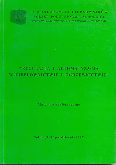 Regulacja i automatyzacja w ciepłownictwie i ogrzewnictwie - Solina 1997